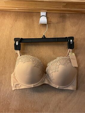 Affinitas Lace-Trim Nude Bra